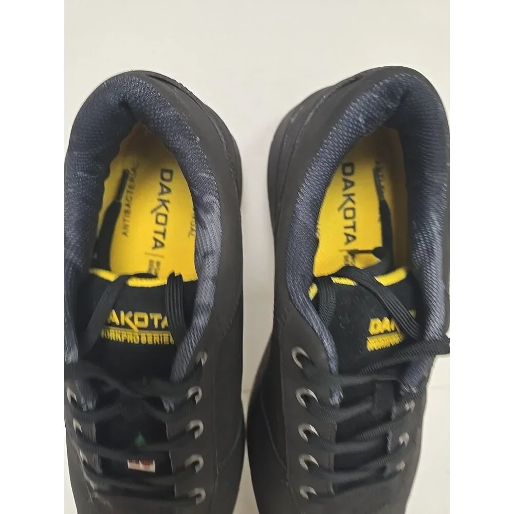 DAKOTA Men's Steel Toe Steel Plate Skate Safety Work Shoe 3613 Black/Black 12M - Picture 8 of 11